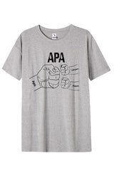 Férfi nyomott mintás rövidujjú pamut póló