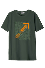 Férfi nyomott mintás rövidujjú pamut póló