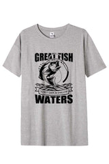 Férfi nyomott mintás rövidujjú pamut póló