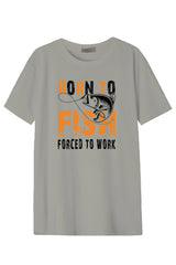 Férfi nyomott mintás rövidujjú pamut póló