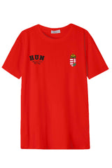 Férfi nyomott mintás rövidujjú pamut póló