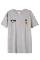 Férfi nyomott mintás rövidujjú pamut póló