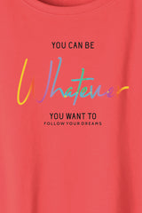 Női nyomott mintás rövidujjú pamut póló