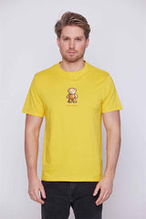 Férfi nyomott mintás rövidujjú pamut póló