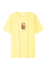 Férfi nyomott mintás rövidujjú pamut póló