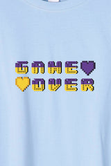 Férfi nyomott mintás rövidujjú pamut póló