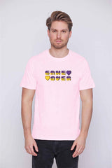 Férfi nyomott mintás rövidujjú pamut póló