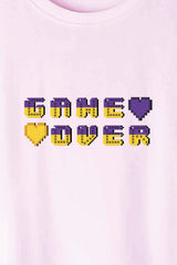 Férfi nyomott mintás rövidujjú pamut póló