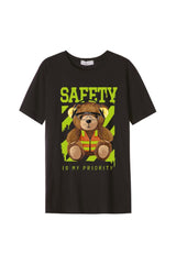 Férfi nyomott mintás rövidujjú pamut póló