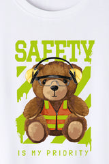 Férfi nyomott mintás rövidujjú pamut póló