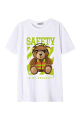 Férfi nyomott mintás rövidujjú pamut póló