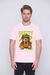 Férfi nyomott mintás rövidujjú pamut póló