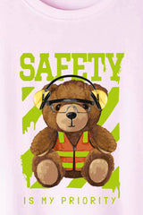 Férfi nyomott mintás rövidujjú pamut póló