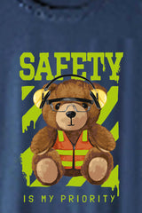 Férfi nyomott mintás rövidujjú pamut póló