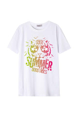 Férfi nyomott mintás rövidujjú pamut póló