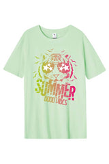 Férfi nyomott mintás rövidujjú pamut póló