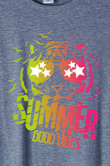 Férfi nyomott mintás rövidujjú pamut póló