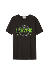 Férfi nyomott mintás rövidujjú pamut póló