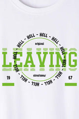 Férfi nyomott mintás rövidujjú pamut póló