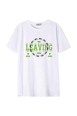 Férfi nyomott mintás rövidujjú pamut póló