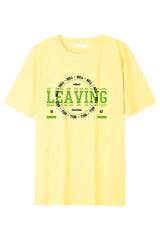 Férfi nyomott mintás rövidujjú pamut póló