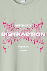 Férfi nyomott mintás rövidujjú pamut póló