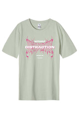 Férfi nyomott mintás rövidujjú pamut póló