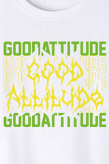 Férfi nyomott mintás rövidujjú pamut póló