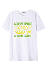 Férfi nyomott mintás rövidujjú pamut póló