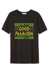 Férfi nyomott mintás rövidujjú pamut póló