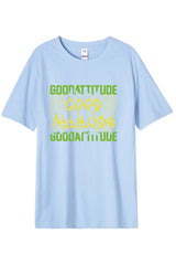 Férfi nyomott mintás rövidujjú pamut póló