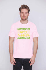 Férfi nyomott mintás rövidujjú pamut póló