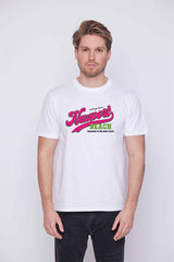 Férfi nyomott mintás rövidujjú pamut póló