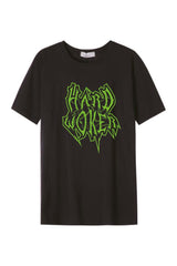 Férfi nyomott mintás rövidujjú pamut póló