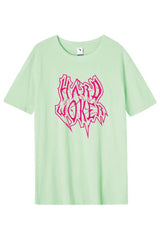 Férfi nyomott mintás rövidujjú pamut póló