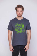 Férfi nyomott mintás rövidujjú pamut póló