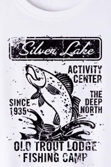 Férfi nyomott mintás rövidujjú pamut póló