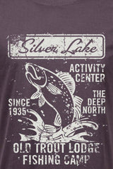 Férfi nyomott mintás rövidujjú pamut póló