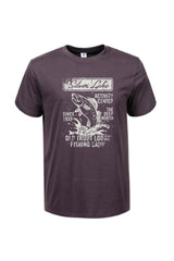 Férfi nyomott mintás rövidujjú pamut póló