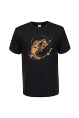 Férfi nyomott mintás rövidujjú pamut póló