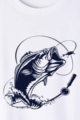 Férfi nyomott mintás rövidujjú pamut póló