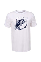 Férfi nyomott mintás rövidujjú pamut póló