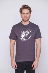 Férfi nyomott mintás rövidujjú pamut póló