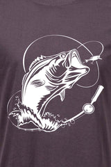 Férfi nyomott mintás rövidujjú pamut póló