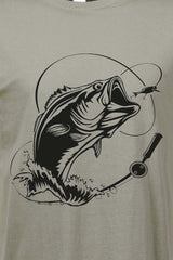 Férfi nyomott mintás rövidujjú pamut póló