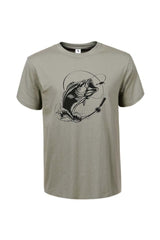 Férfi nyomott mintás rövidujjú pamut póló