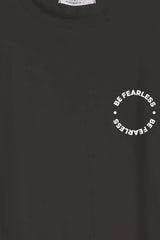 Férfi nyomott mintás rövidujjú pamut póló