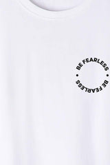 Férfi nyomott mintás rövidujjú pamut póló