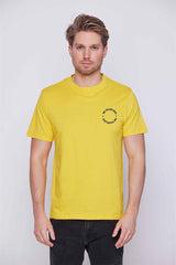 Férfi nyomott mintás rövidujjú pamut póló