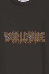 Férfi nyomott mintás rövidujjú pamut póló